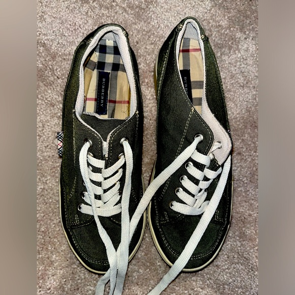 Authentic Vintage BURBERRY Sneakers-Army Green-Size 37 - Picture 1 of 6